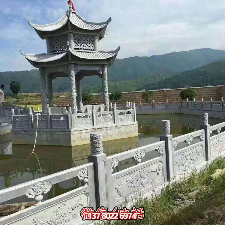 古典仿古水池涼亭，享受休閑園林生活