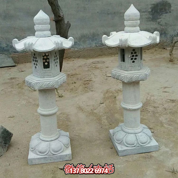 太陽能仿古中式大理石石燈，點亮你的花園