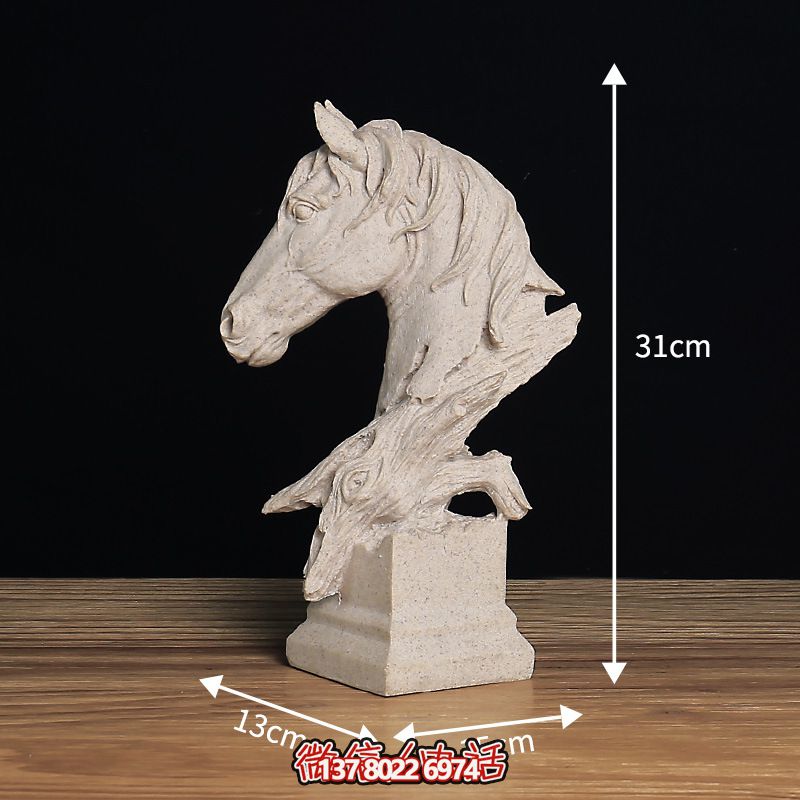室內裝飾漢白玉石雕馬頭像雕塑 室內裝飾漢白玉石雕馬頭像雕塑