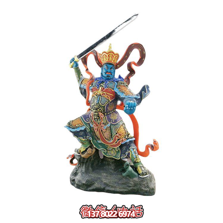 古典寺院神像四大天王彌勒佛樹(shù)脂擺放