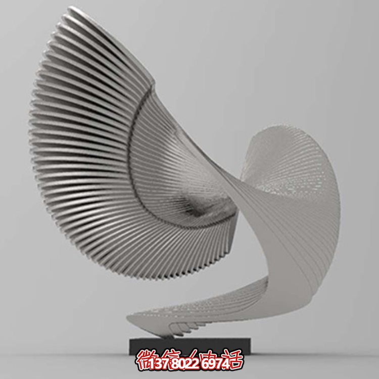 抽象不銹鋼戶外擺件，室內創意園林景觀裝飾