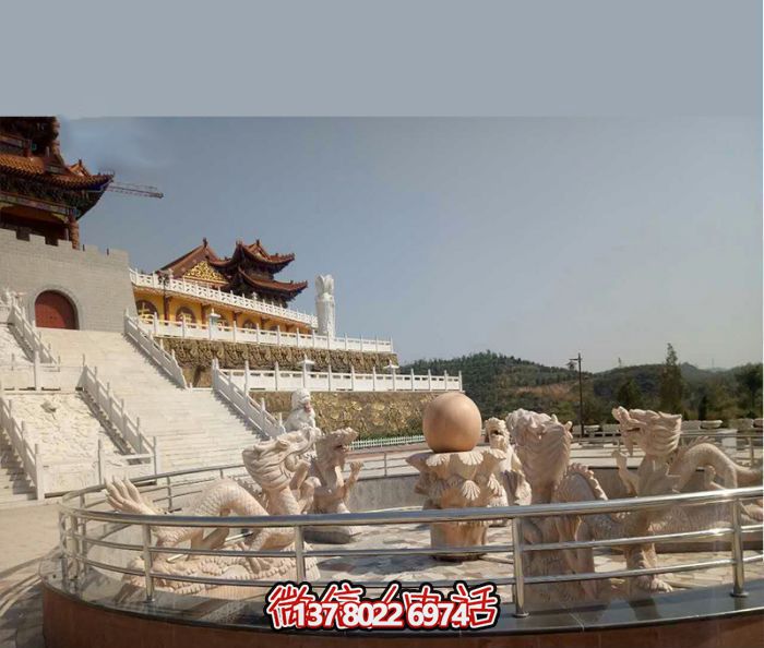 藝術(shù)燈光的魔力,紅龍戲球風大型噴泉石雕秀 藝術(shù)燈光的魔力,紅龍戲球風大型噴泉石雕秀