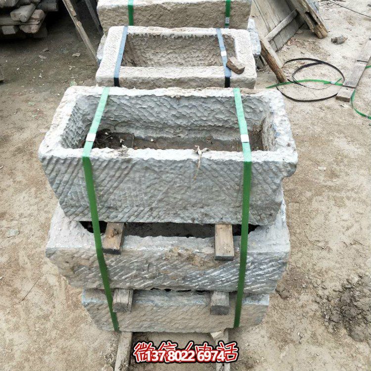 傳統工藝雕刻大理石擺件，點綴老石槽庭院造景