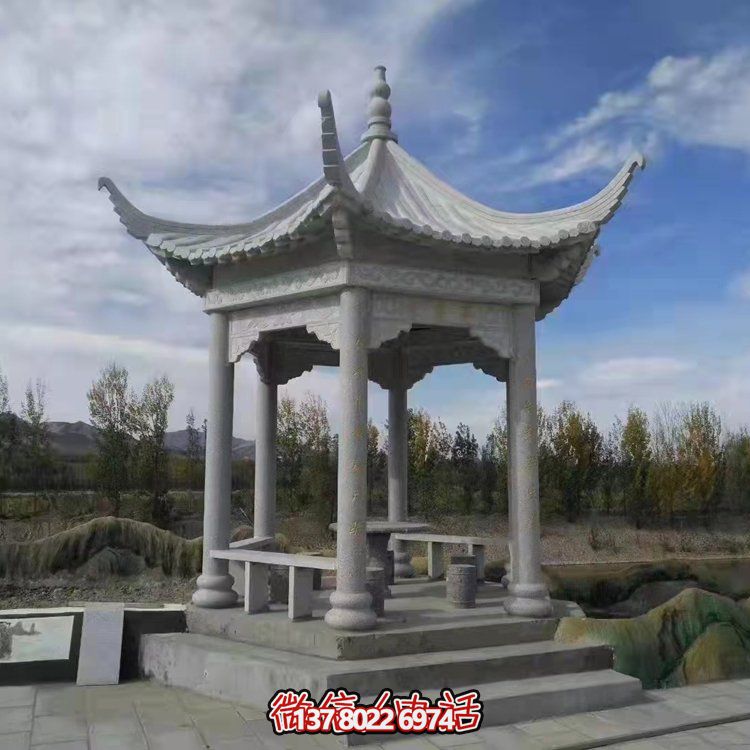 精美園林大理石雕塑涼亭，給您帶來寧靜優雅的家園氛圍