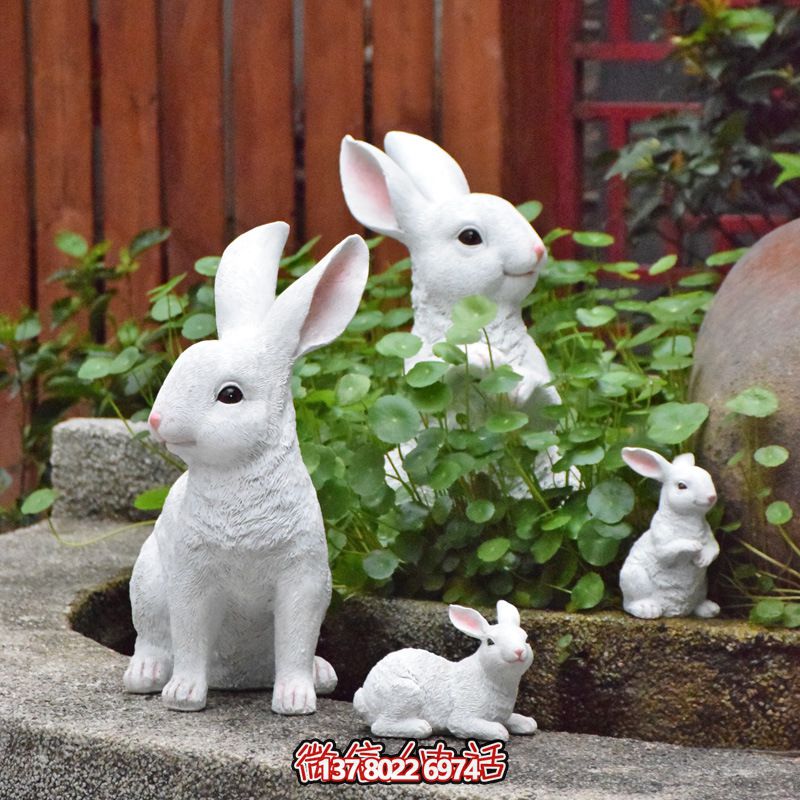 玻璃鋼兔子雕塑，點亮您的草坪