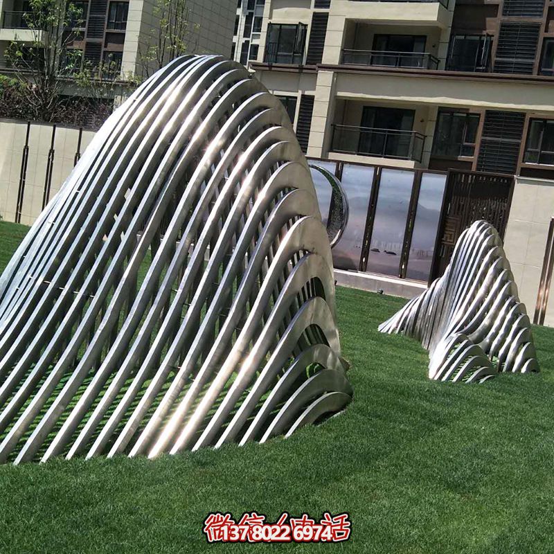 不銹鋼抽象景觀擺件，美化公園綠地戶外空間