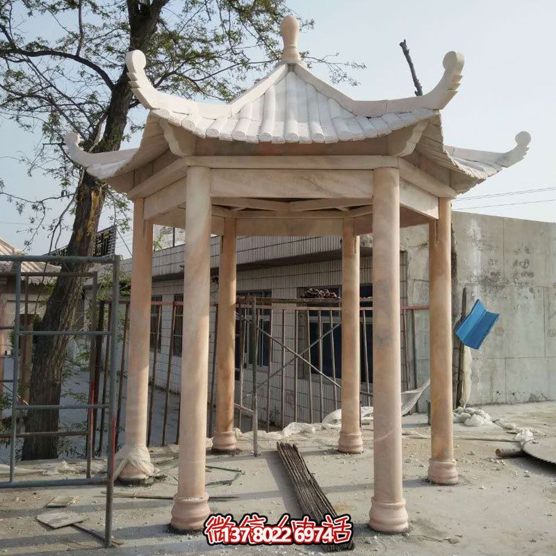 大理石休閑涼亭，美化庭院陽臺