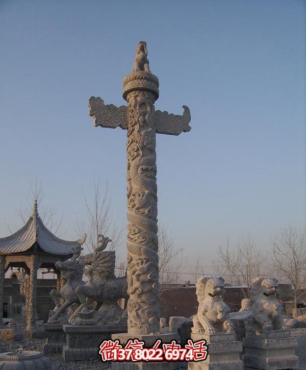 精美漢白玉雕塑，華美石龍表現中華文化之美