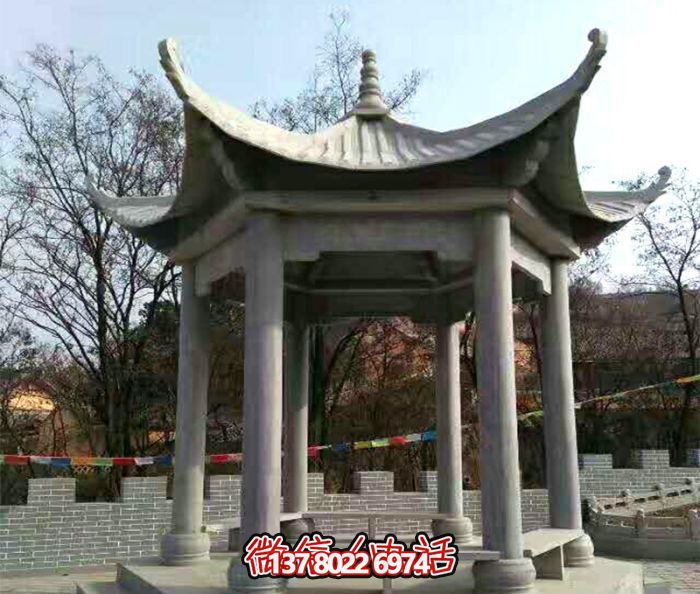 古建風(fēng)格休息涼亭石雕景區(qū)觀(guān)景臺(tái)