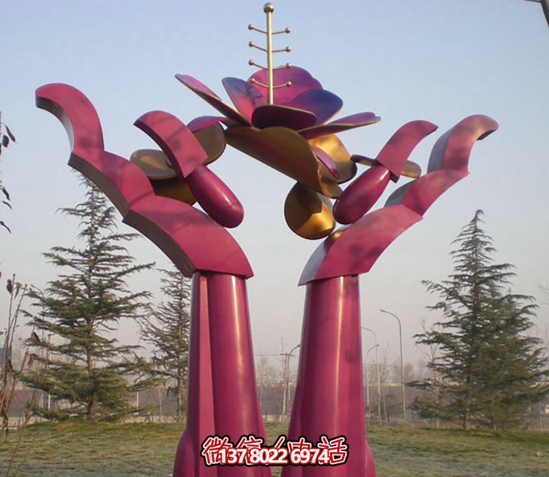 不銹鋼方手型雕塑——裝點(diǎn)花園廣場(chǎng)