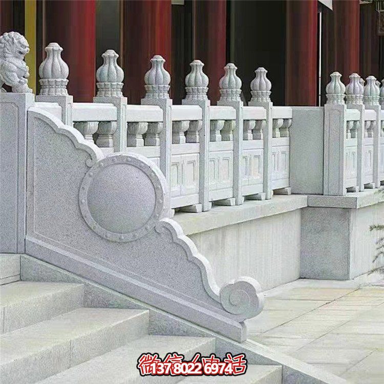 精美石雕欄桿欄板，點綴景區景點，增添園林雕塑之美