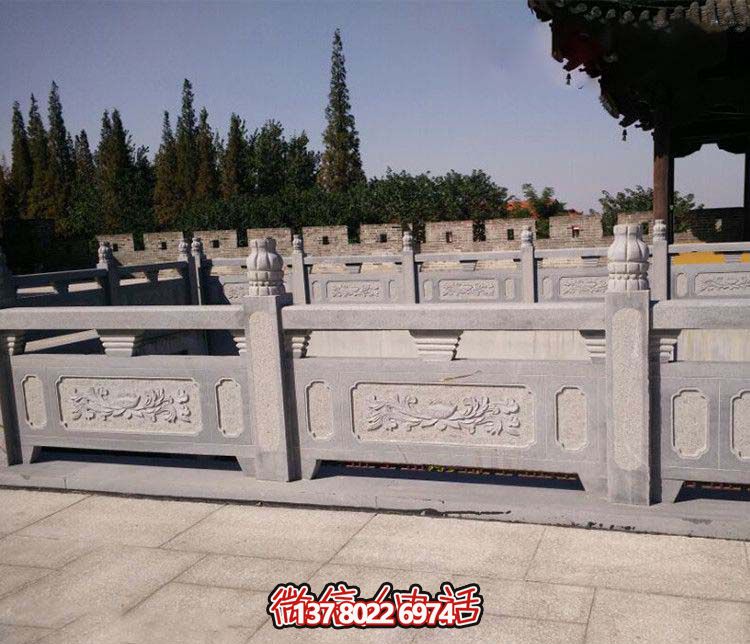 精美青石雕刻欄桿，為您的景區水池添彩