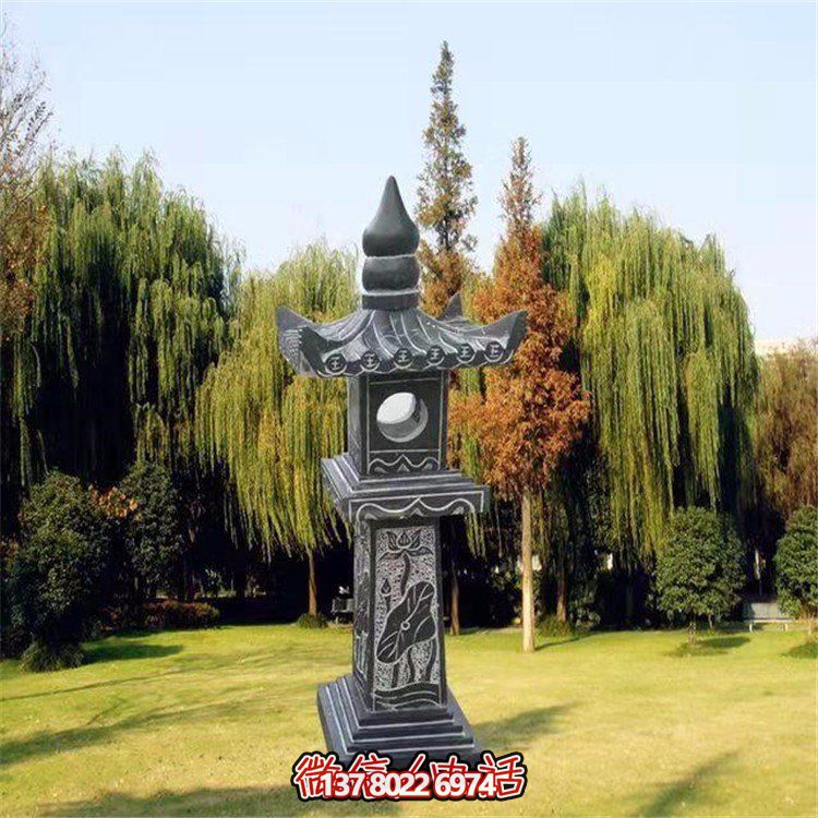精美青石石雕石燈景觀擺件，裝點你的戶外庭院
