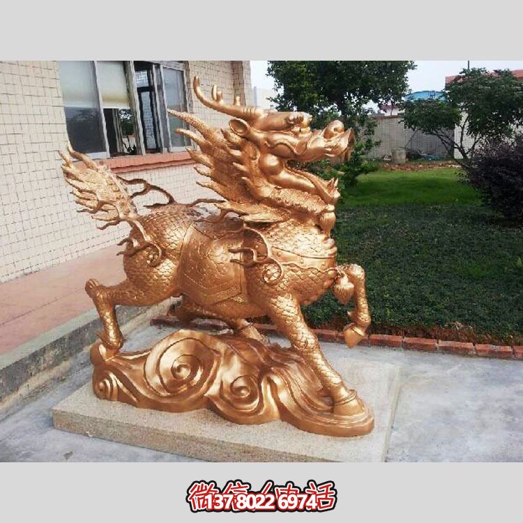 非凡精致的不銹鋼麒麟雕塑，裝點你的別墅庭院