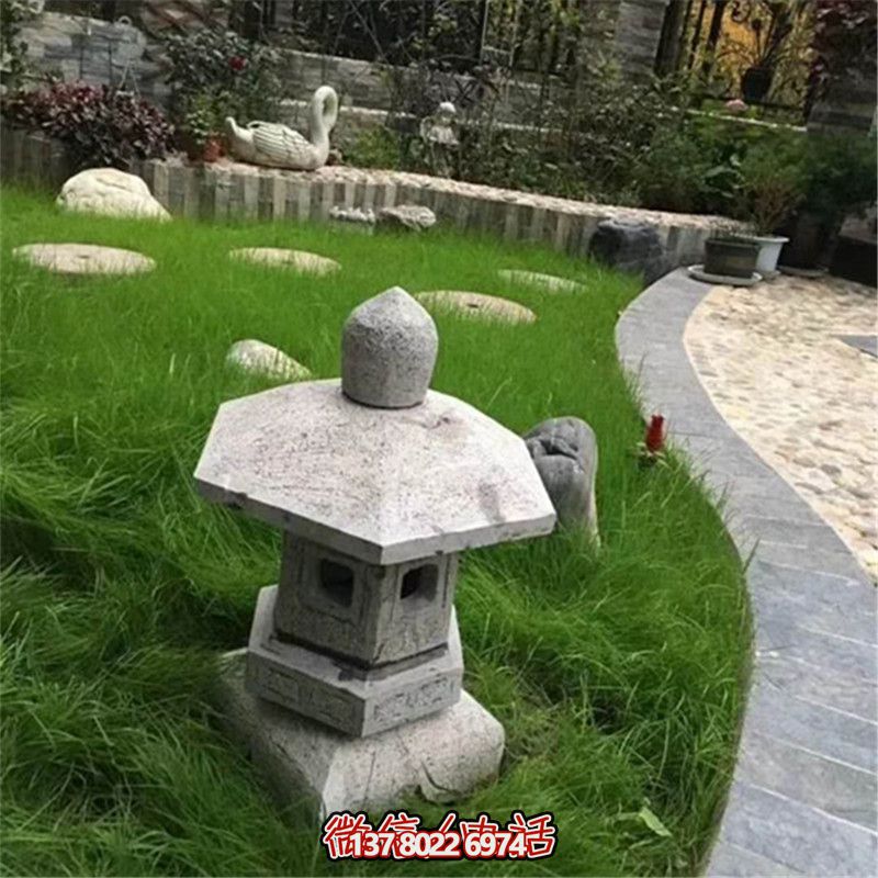 花崗巖燈籠日式庭院院草坪燈園林酒店地石燈擺件 花崗巖燈籠日式庭院院草坪燈園林酒店地石燈擺件
