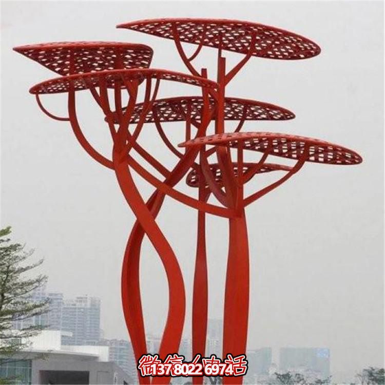 不銹鋼樹，抽象樹形雕塑