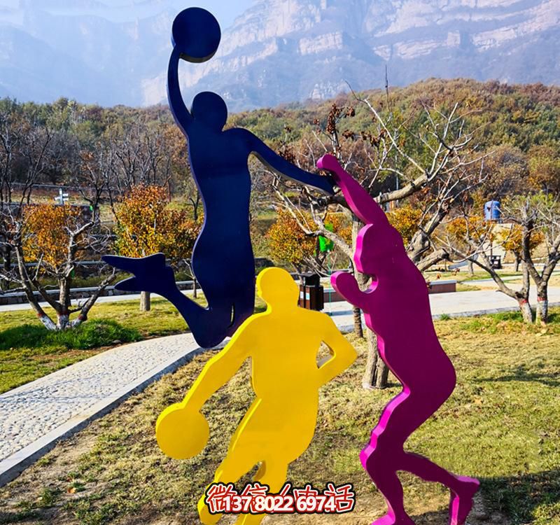 公園擺放剪影不銹鋼打籃球運(yùn)動人物雕塑 公園擺放剪影不銹鋼打籃球運(yùn)動人物雕塑