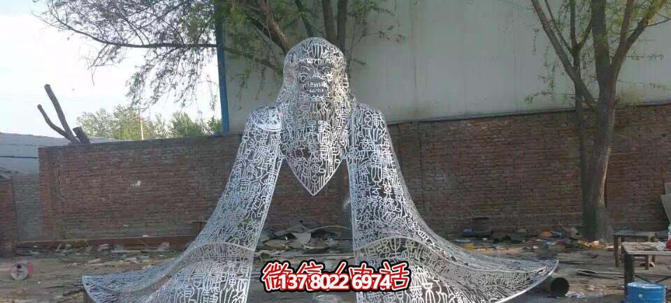 廣場創(chuàng)意不銹鋼鏤空哲學家道家創(chuàng)始老子雕塑 廣場創(chuàng)意不銹鋼鏤空哲學家道家創(chuàng)始老子雕塑