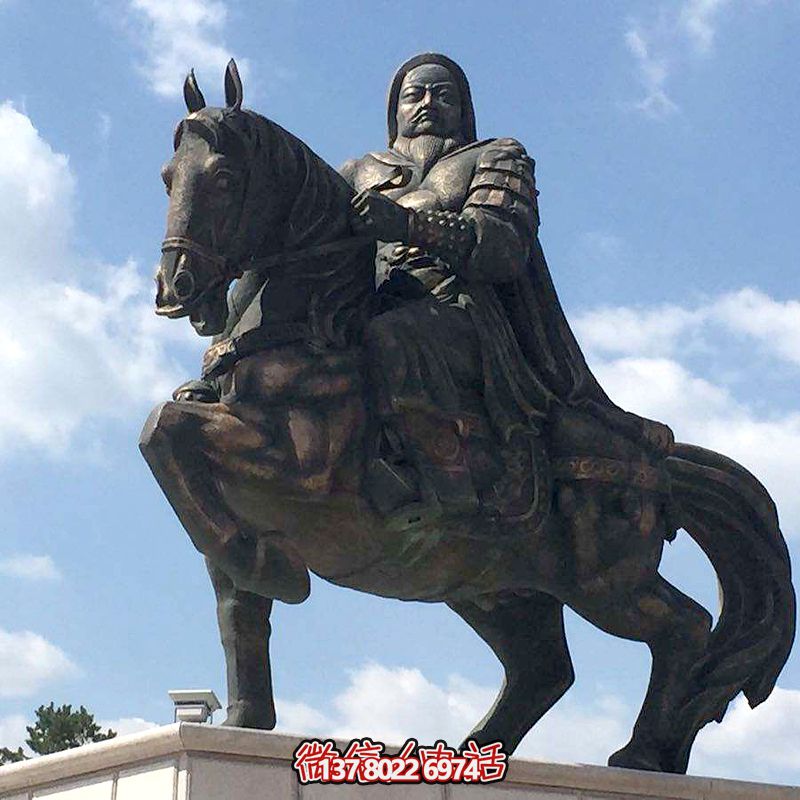 景區創意銅鑄成吉思汗騎馬雕塑 景區創意銅鑄成吉思汗騎馬雕塑