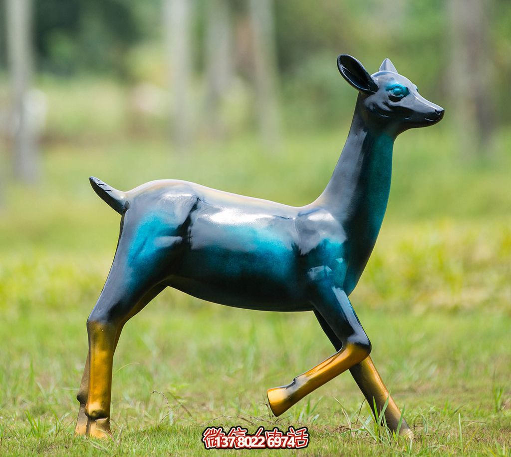 戶(hù)外景區(qū)玻璃鋼彩繪梅花鹿雕塑 戶(hù)外景區(qū)玻璃鋼彩繪梅花鹿雕塑