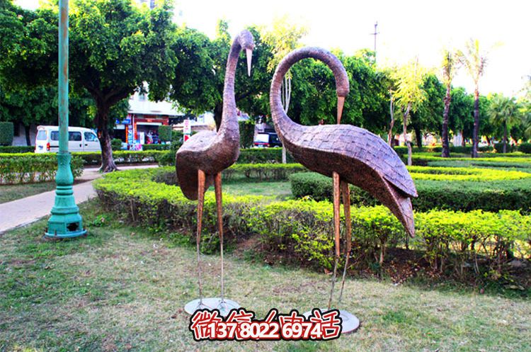 戶(hù)外公園不銹鋼噴漆園林景觀裝飾品仙鶴雕塑 戶(hù)外公園不銹鋼噴漆園林景觀裝飾品仙鶴雕塑
