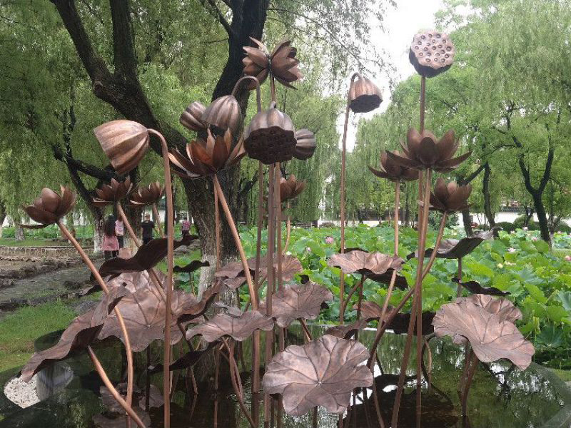 鍛銅荷花荷葉 鍛銅荷花荷葉
